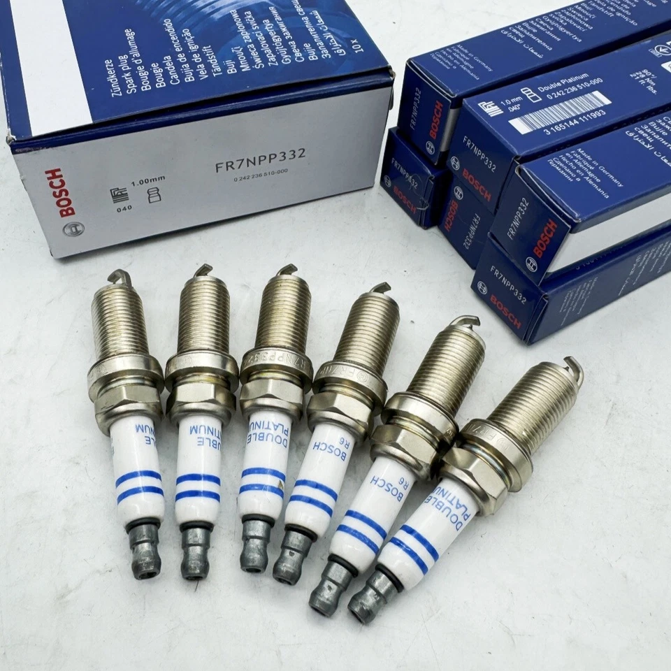6x Spark Plugs Platinum 12122158253 Fits For Bosch BMW X3 X5 328i 528i 525i 530i - Image 1 of 4