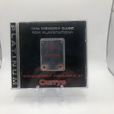 Sony PlayStation 1 (PS1) Memory Card (Currys) - Silver Chrome- Complete - Image 1 of 4