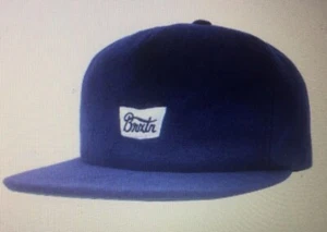 NEW BRIXTON STITH 5 panel Baseball Hat Cap Men O/S Adjustable - Navy Blue NWT - Picture 1 of 4
