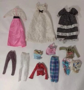 Barbie Clothes Lot Victorian Dresses Fishnets Misc Clothing Items Some Vintage - Picture 1 of 6