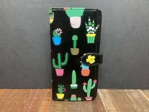 Shag Wear Canada black Cactus print Large Wallet for Women - Picture 1 of 8