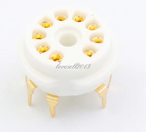5 PIEZAS 12AX7 ECC83 6DJ8 EL84 6922 9P Oro Cerámica B9A Tubo Enchufe PCB Montaje Audio - Imagen 1 de 5