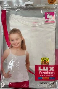 Lux Premium 100% cotton Girl`s SET white (Spaghetti+ Boxer) underwear - Picture 1 of 16