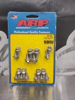 ARP 434-1802 pulido para SB Chevy acero inoxidable hexagonal cárter de aceite kit de pernos Foto 1 de 2
