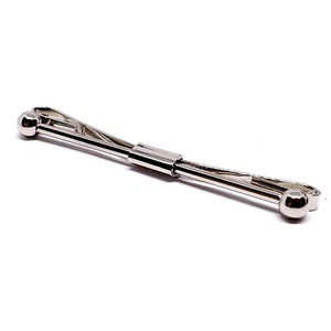Necktie Clip Large Cravat Bar Brooch Collar Pin Clasp Button Hole Steel Silver - Picture 1 of 9
