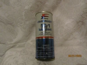 Vintage Sealed Evinrude 50/1 Lubricant 16 oz Tin Can by OMC Parts Beloit, Wis - Picture 1 of 6