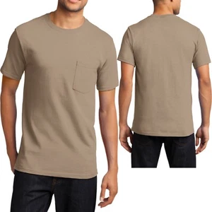 Big and Tall Mens T-Shirt With Pocket Heavy Cotton XL-4XL, LT XLT 2XLT 3XLT 4XLT - Picture 1 of 14