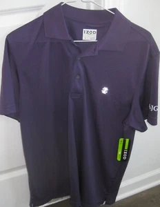 Izod Herren Größe Medium AJGA Polo Golf Shirt frische Traube Farbe NEU mit Etikett WOW - Bild 1 von 7