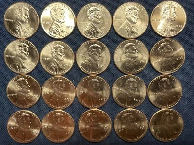 2025 P Lincoln Shield Cent Penny 1 Small bag 20 Coins GEM UNCIRCULATED - Image 1 of 3