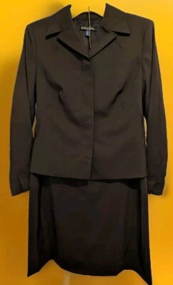 Traje de mujer talla mixta 2 piezas falda Brooks Brothers 10 chaqueta 12 chocolate Foto 1 de 4