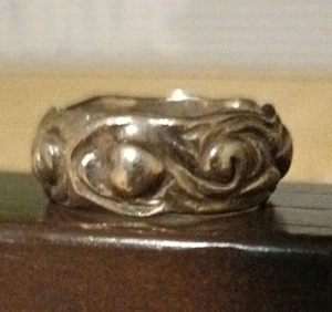 Anello Bill Wall in pelle argento misura US5,5 uomo senza scatola usato - Foto 1 di 3