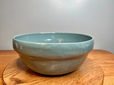 Bybee Pottery  Teal Green Glaze Mixing Bowl Signed Jimmy Cornelius - Image 1 of 4