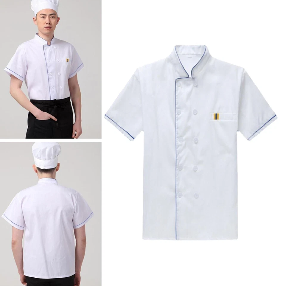Chef Coat Catering Workwear Double Breasted Adult Comfortable Bakery Uniform - Image 1 of 1