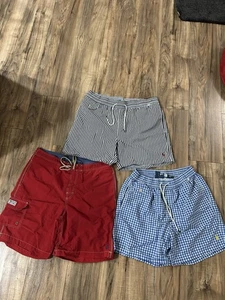 Polo Ralph Lauren Swim Trunks Lot Of 3 Good Elastic Men’s Size Large EUC  - Picture 1 of 16