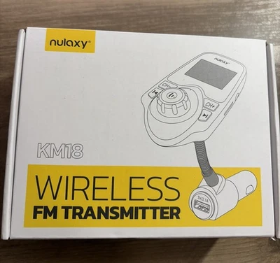 Transmisor FM inalámbrico Bluetooth para automóvil Nulaxy KM18 - negro Foto 1 de 2