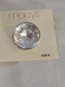 Anillo de piedra grande de cristal Macys talla 8 - Imagen 1 de 1