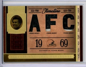 Paul Warfield 2006 National Treasures Timeline Game-Used Jersey #10/10 Browns - Bild 1 von 2