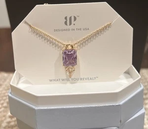 Bomb Party OG Everybody Loves You Lavender Topaz CZ on Gold Plating NK12364 - Picture 1 of 2