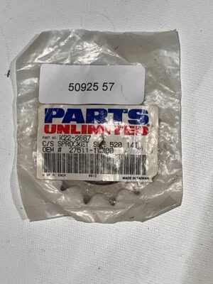 Piñón delantero motor 14T Parts Unlimited K22-2867 SI 50925 57 CANTIDAD 1 Foto 1 de 2