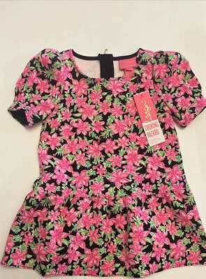 Lilly Pulitzer Pink Floral Girls Dress Size xs (2-3) - Image 1 of 4