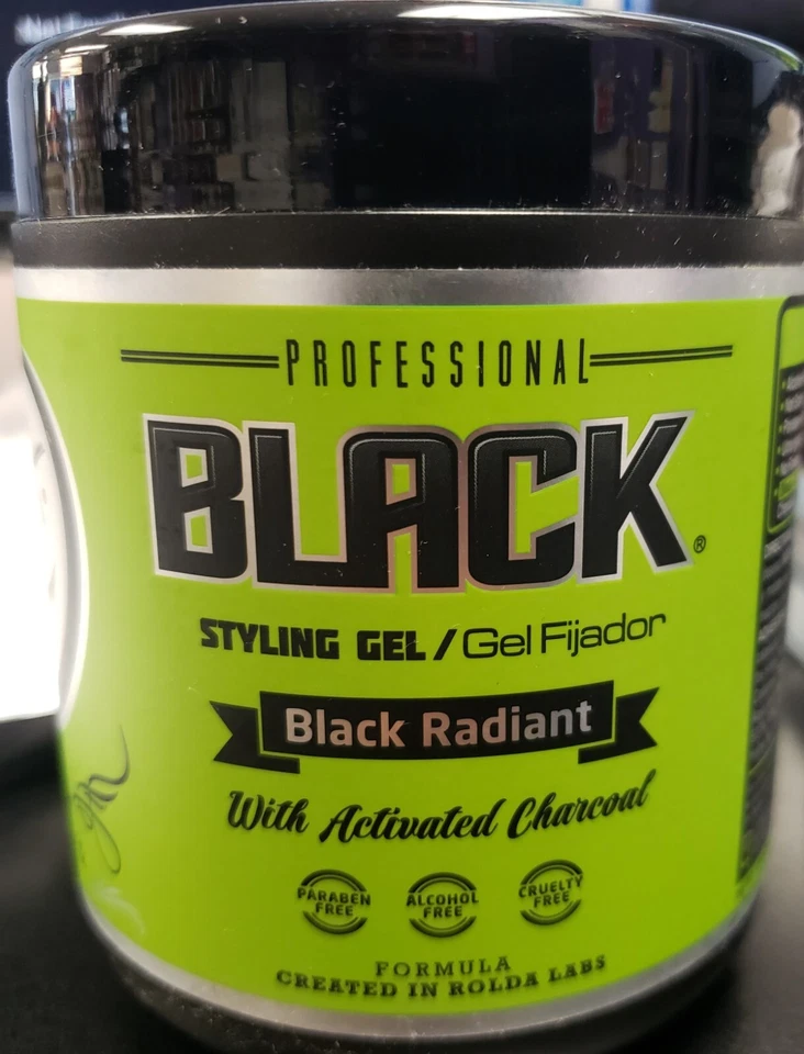 Gel de peinado Rolda negro blanco radiante carbón aditivo 17,6 oz Foto 1 de 1