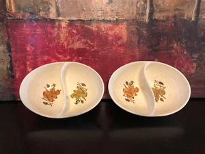 2 Metlox Poppytrail Woodland Gold Abendessen Gemüseschalen California Keramik Vintage - Bild 1 von 7