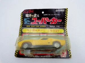 SELTEN 70ERer Bandai Japan B/O motorisiertes Mini Lamborghini Miura Auto ideal motorisch - Bild 1 von 4