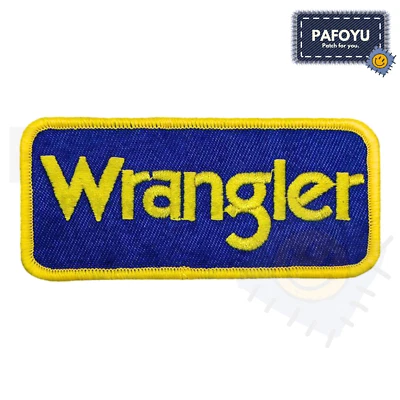 Wrangler Patch - Jeans US Streetwear Mode Bügelbild Aufnäher Flicken - Bild 1 von 2