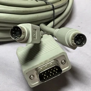 Kit VGA a PS/2 Cable 10' 58PS2V-10 KMV HD-15 (VGA)(M) HD15 Teclado Video Mouse - Imagen 1 de 11
