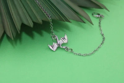 Armband Damenarmband Herrenarmband silberfarben Drache Mittelalter trendig - Bild 1 von 4