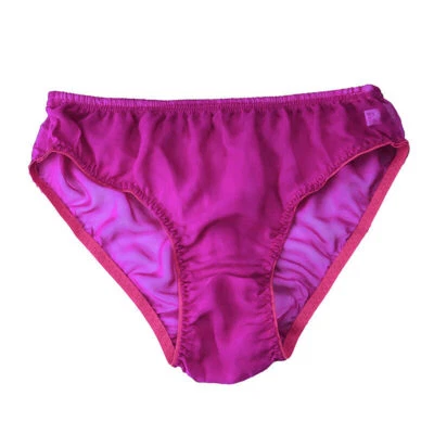 女士纯丝绸时髦比基尼内裤透明内裤透明内衣针织 — 第 1/4 张图片