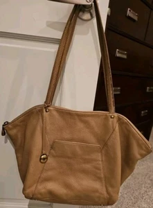 HOBO THE ORIGINAL SHOULDER BAG PURSE TAN PEBBLE LEATHER LARGE - Picture 1 of 22
