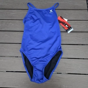 TYR Durafast Solid Royal Blue DiamondFit 1 Piece Swimsuit Size 34 New - Picture 1 of 3