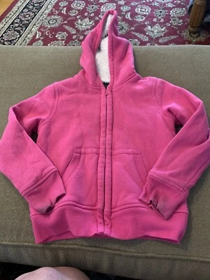 Chaqueta con capucha para niñas con interior suave rosa liso Faded Glory talla 7-8 (CE) Foto 1 de 4