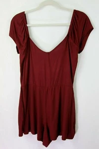 Pacsun Romper Large Red Juniors Peasant Shorts New - Picture 1 of 6