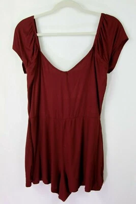 Pacsun Romper Large Red Juniors Peasant Shorts New - Image 1 of 4