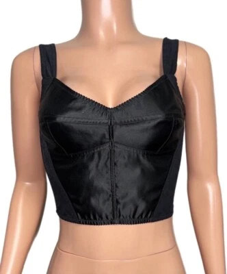 Dolce And Gabbana Этикетка Молния Сзади Готический Атласный Бюстье Корсет Топ 42 Италия - Изображение 1 из 4