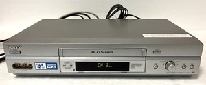 Sony SLV-N750 VHS/S-VHS Silver Video Cassette Recorder Tested & Working! - Picture 1 of 10