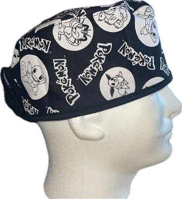 Pokémon B&W Scrub Hat Chemo Cap - Image 1 of 4