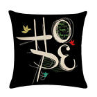 Decor Home Pillow Case Cushion Cover 18" Creative Word Cotton Linen Throw