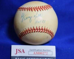 George Kell HOF 83 JSA Cert Autograph American League Signed Baseball - Picture 1 of 2