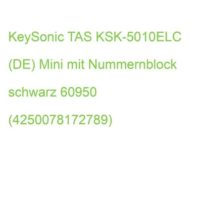 KeySonic TAS KSK-5010ELC (DE) Mini mit Nummernblock schwarz 60950 (4250078172789 - Bild 1 von 2