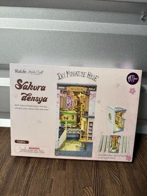 Sakura Densya DIY Book Nook Kit Rolife TGB01 Lighted Book End Project NEW - Image 1 of 4
