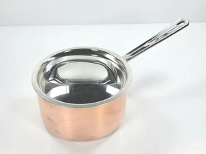 Cacerola y tapa vintage Cuisinart cobre acero inoxidable 2qt ~ 1,9 L PCT19-16 - Imagen 1 de 10