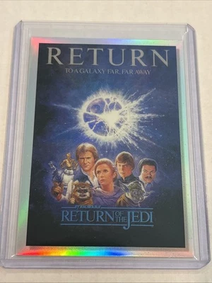 Póster refractor 2023 Topps Star Wars Chrome Galaxy #ROTJ-3 El Retorno del Jedi Foto 1 de 2
