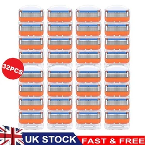 32X For Gillette Fusion Blade Refills Compatible For Gillette Fusion 5 Proglide- - Picture 1 of 12