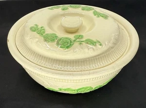 Homer Laughlin 1/2 Qt “Oven Serve” Covered Casserole Dish Green Ivy  Pattern - Picture 1 of 4