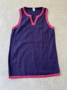 Sigrid Olsen 100% Leinen lila und rosa Tunika Tank Kleid Gr. XL - Bild 1 von 9