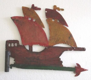 BOAT WEATHER VANE CUTOUT , WEATHERVANE - Picture 1 of 7
