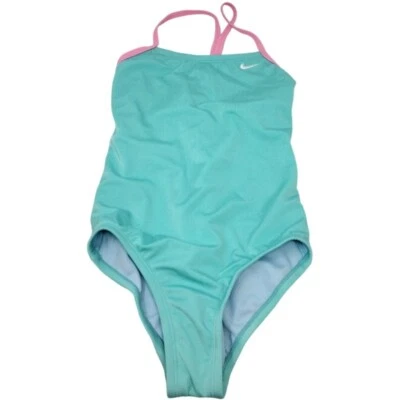 Nike Traje de Baño Una Pieza Niña Varias Tallas Ropa Atlética Traje de Baño Azul, Rosa Foto 1 de 3